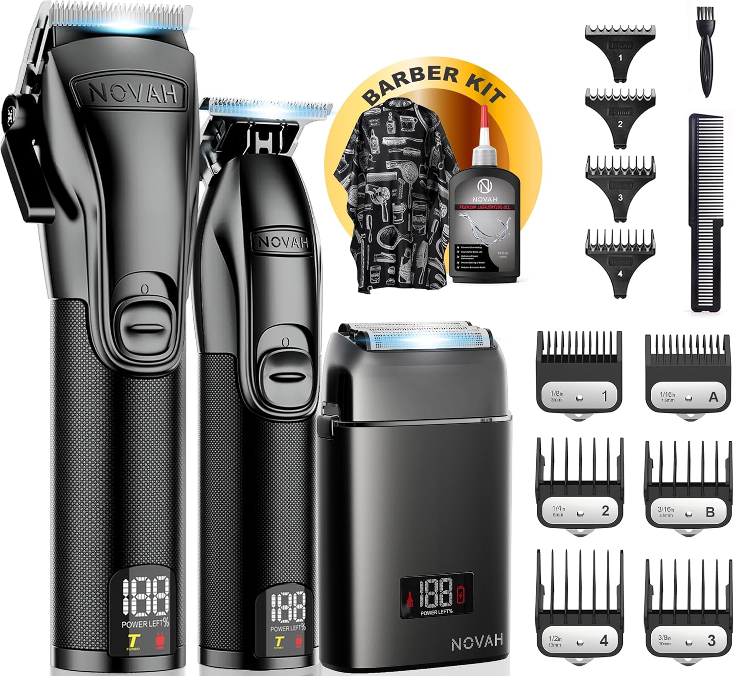Novah Professional Barber Clippers_and_Trimmer_Set