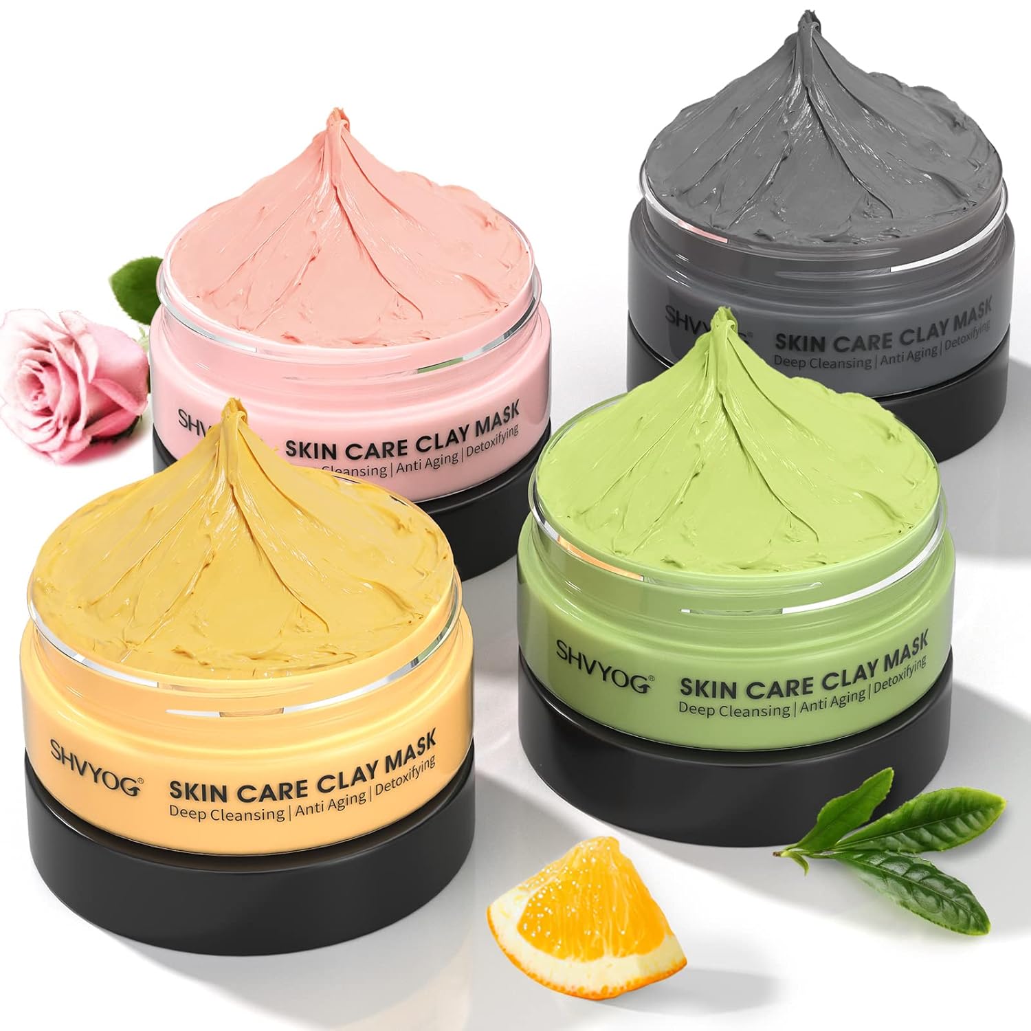 4 Pcs Clay Facial_Mask_Set