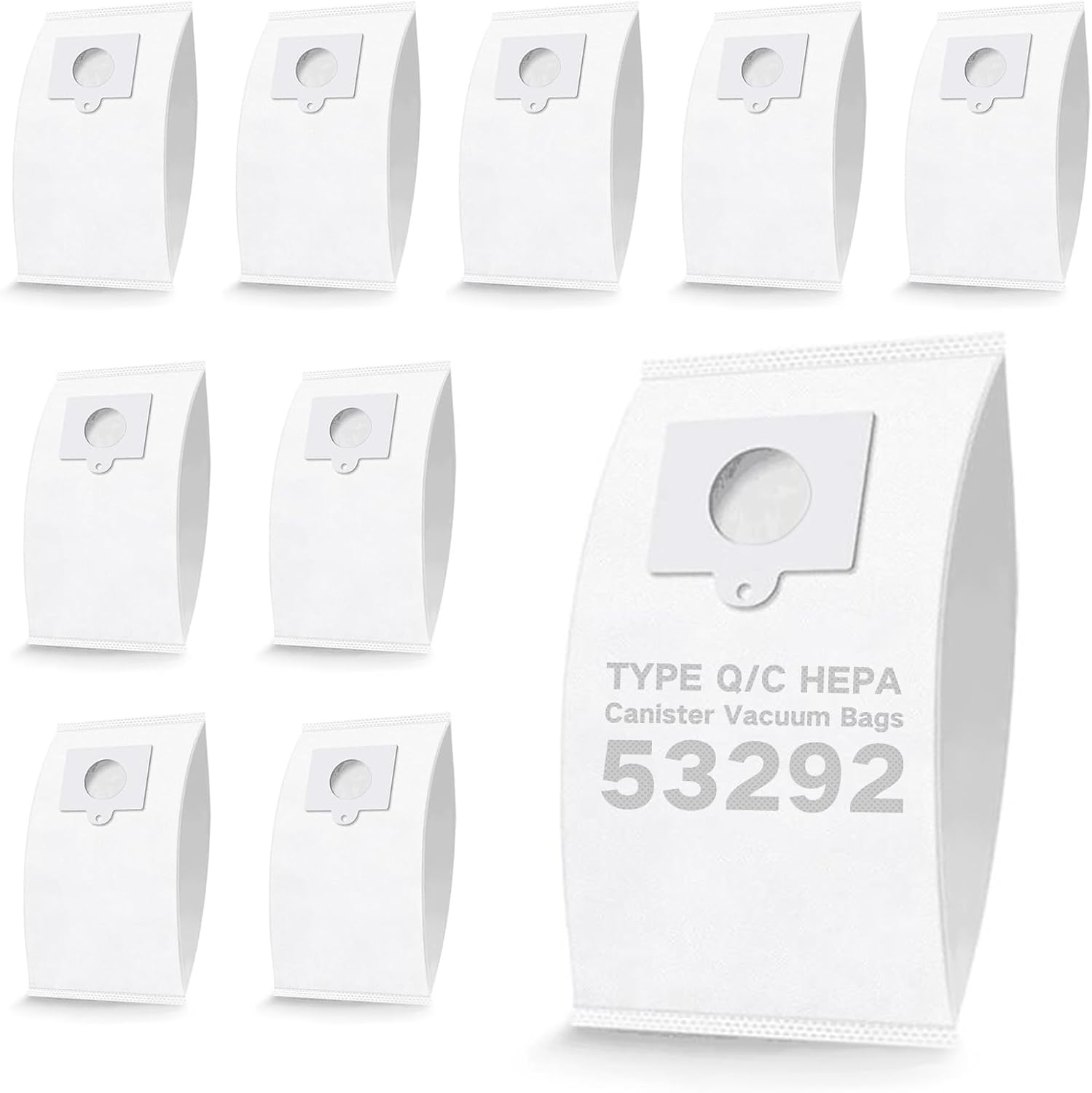 10 Pack 53292 Type Q/C Canister Vacuum Cleaner Bags for Kenmore