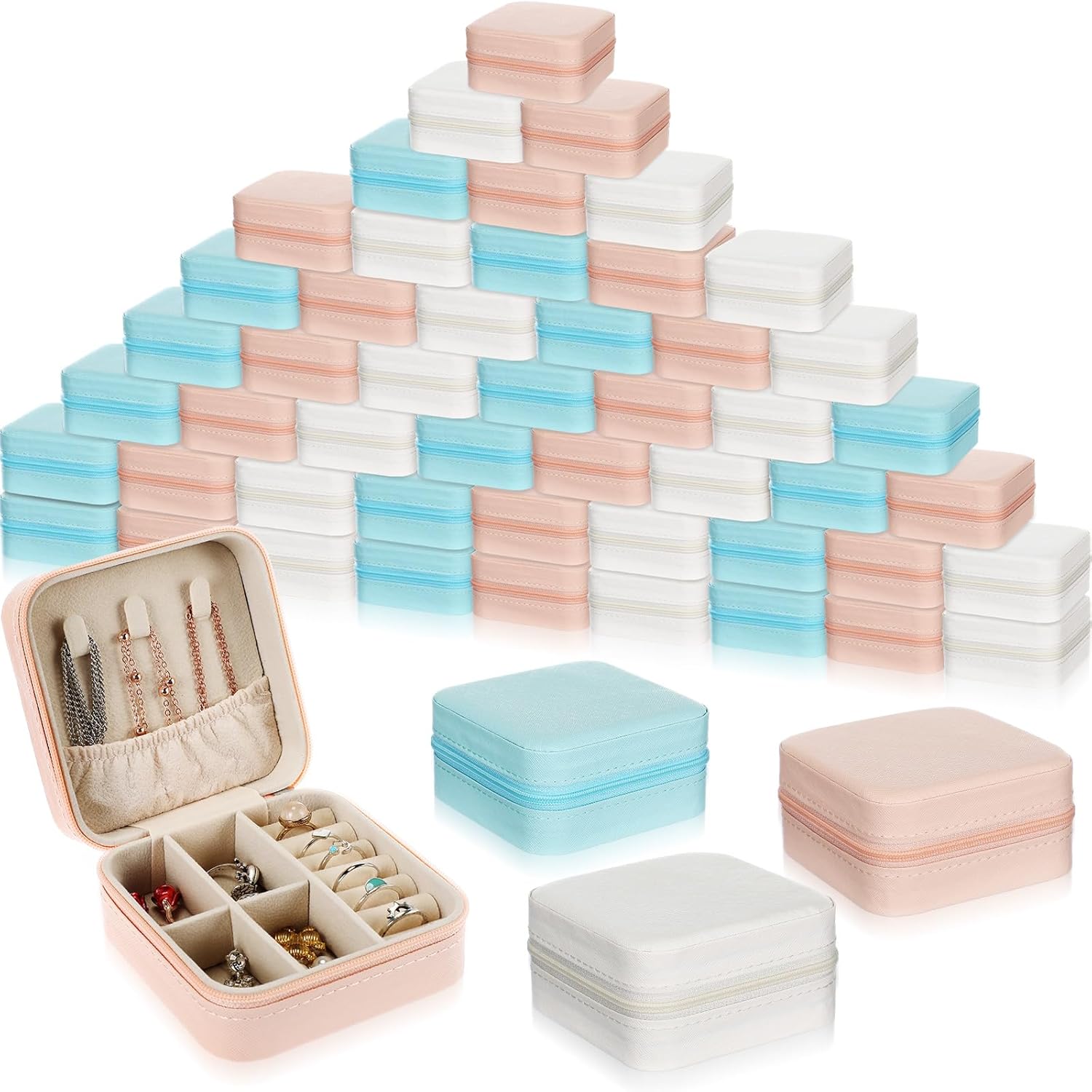 50 Pcs Small Jewelry Travel Case