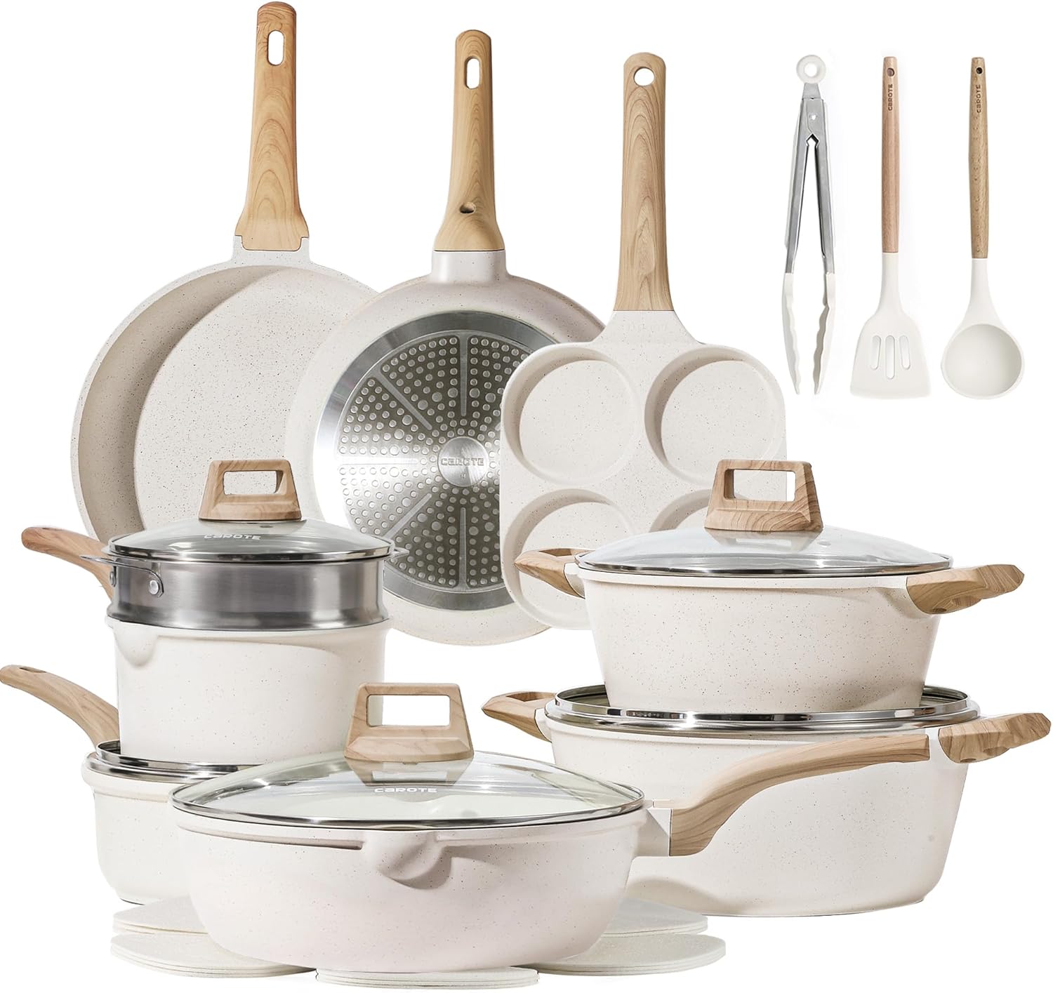 21Pcs Pots and Pans Set, Nonstick Cookware Sets