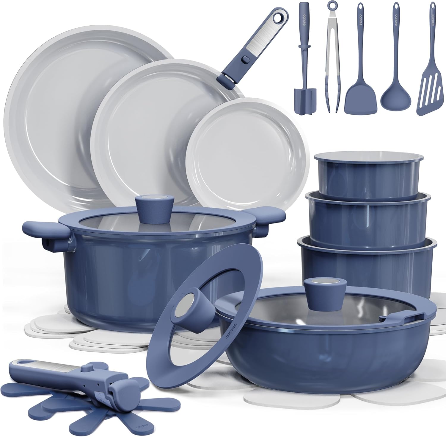 27pcs Ceramic Cookware Set Nonstick, Pots and Pans