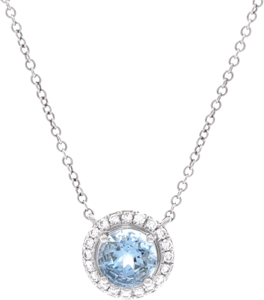 Tiffany & Co.Pre-Loved Soleste Round Pendant Necklace Platinum with Diamonds