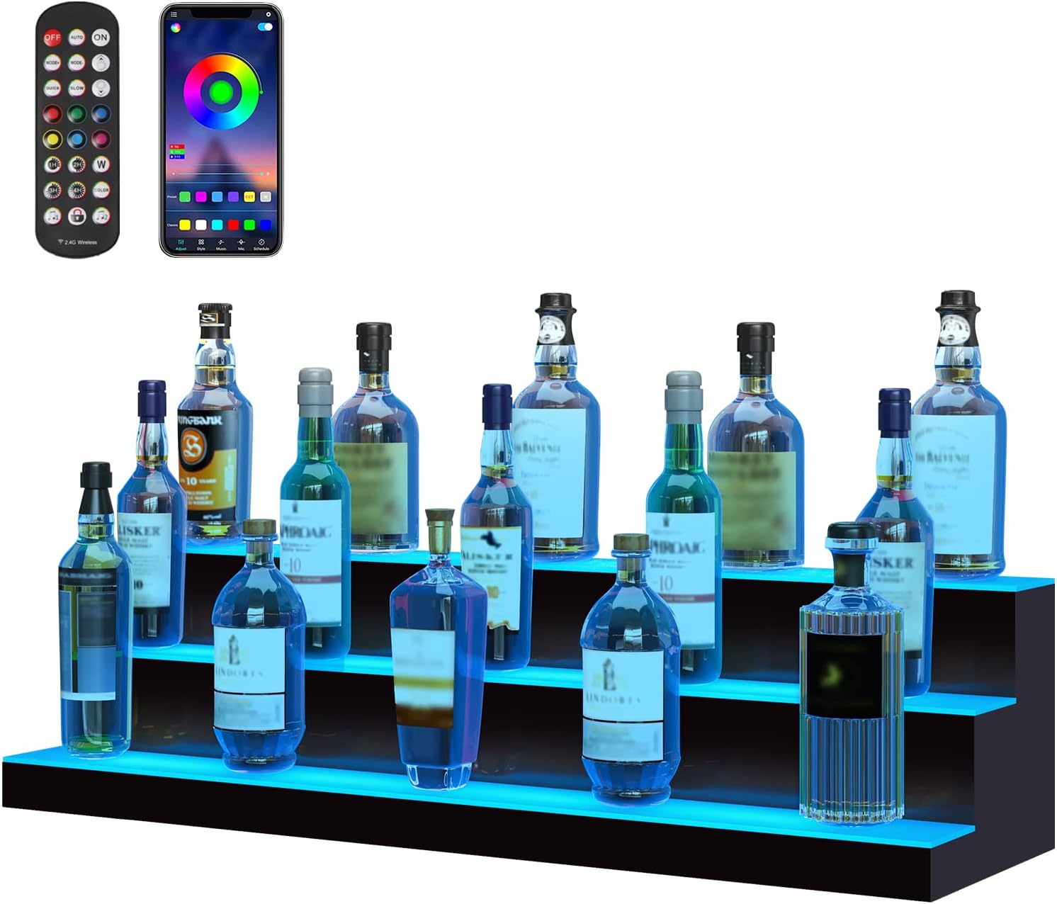 VEVOR LED Lighted Liquor Bottle Display